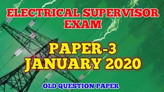 Paper3 January 2020 Electrical supervisor exam question paper  Electrical contractor [upl. by Yddet]