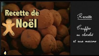 Recette de Noël Les truffes au chocolat [upl. by Charlena670]