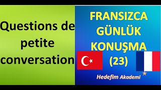 FRANSIZCA GÜNLÜK KONUŞMA23 [upl. by Mcarthur]