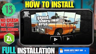 HOW TO INSTALL GTA SAN ANDREAS IN ANDROID  HOW TO INSTALL GTA SA IN MOBILE  NO CRASH  NO LAG [upl. by Aixela994]