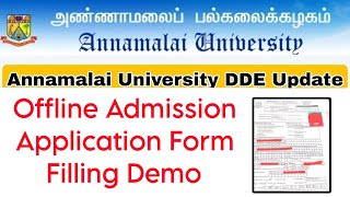 Annamalai University CDOE Offline Admission Procedure How to Fill Application Form [upl. by Yelats227]