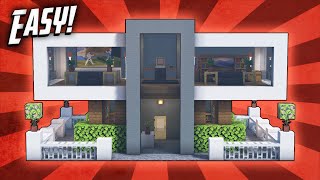 Minecraft How To Build A Modern House Tutorial 41 [upl. by Ahsiemak]