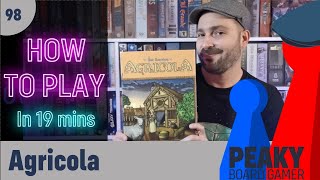 How to play Agricola board game  Full teach  Peaky Boardgamer [upl. by Oiramd]