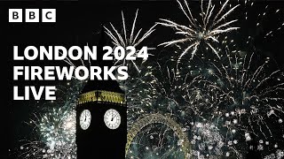 Happy New Year Live 🎆 London Fireworks 2024 🔴 BBC [upl. by Atiken]