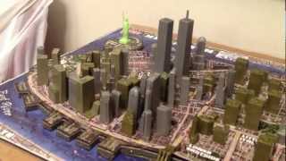 4D CITYSCAPE NEW YORK CITY with the World Trade Center twin towers [upl. by Hank]