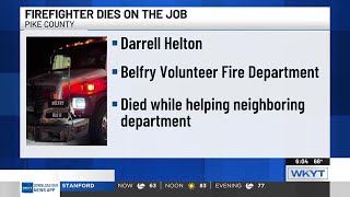 Belfry firefighter dies while helping neighboring department [upl. by Tyika388]