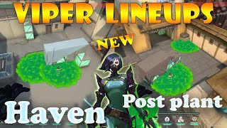 ALL VIPER LINEUPS ON HAVEN SETUPS GUIDE VALORANT 2024 [upl. by Barta]