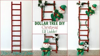 DOLLAR TREE DIY CHRISTMAS ELF LADDER 2019 [upl. by Haase]