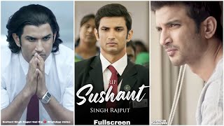 Sushant Singh Rajput Fullscreen Whatsapp Status  Sushant RIP Status  Sad Status Besabriyaan Status [upl. by Mehalek]