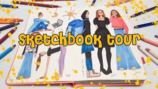 SKETCHBOOK TOUR  high school to art school sketschbook [upl. by Bickart]