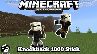 Cara Membuat Knockback 1000 Stick di Minecraft PE [upl. by Kerwin]