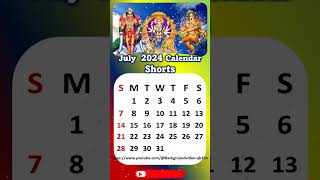 July 2024 Calendar shorts [upl. by Aldrich]