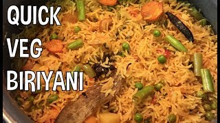 சுவையான வெஜ் பிரியாணி 😋ஈஸி குக்கர் முறை Quick Veg Biryani in Pressure Cooker [upl. by Nnylyar]