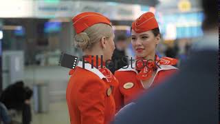 Aeroflot flight attendants Russia [upl. by Tipton56]