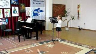 J S Bach Badinerie  by Lenka Molcanyiova  10 years old little girl [upl. by Nezam]