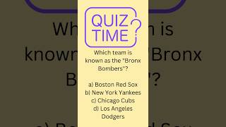 Legendary Bronx Bombers – Who Are They shorts viral quiz [upl. by Aemat]