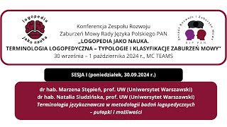 dr hab Marzena Stępień prof UW dr hab Natalia Siudzińska prof UW quotTerminologiaquot [upl. by Ronyar]