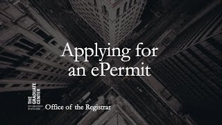 Applying for an ePermit [upl. by Ahseiym]