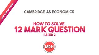 Cambridge A Level Economics  how to solve 12 mark essay  AS Economics [upl. by Notgnirrac]