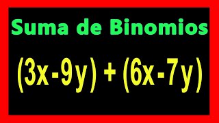 ✅👉 Suma de Binomios ✅ Como Sumar BINOMIOS [upl. by Halilad]