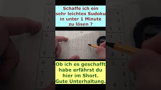 Schaffe ich es in unter 1 Minute ein sehr leichtes Sudoku zu lösen [upl. by Siana962]