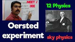 Oersted  experiment  magnetism magnetic effects of Electric current  12 Physics sky physics [upl. by Kifar]