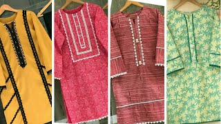 very beautiful khadar kurti designgalay k design 2022 plain and printed kurti design 2023 [upl. by Nylahsoj467]