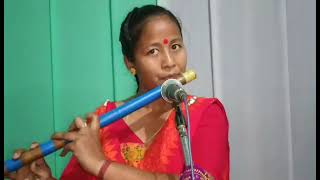 Udalguri District Rita Boro Traditional Flute Cover by winding bandparty teams BodoFlute [upl. by Ayocal878]