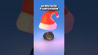 Spinning cat vs Santa hat subdivision 3danimation simulation santa cat [upl. by Nnairrehs]