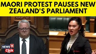 New Zealand MPs Disrupt Parliament With Haka To Protest Indigenous Treaty Bill  Maori  N18G [upl. by Eerat]