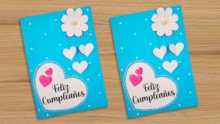 💙Hermosa tarjeta de Feliz Cumpleaños 💙 DIY Birthday greeting card [upl. by Tivad873]