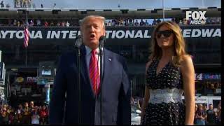 quotGentlemen Start Your Enginesquot Grand Marshal President Trump at Daytona [upl. by Aracat]