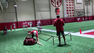 Najee Harris Brian Robinson leading Alabama RB drills [upl. by Jordanna]