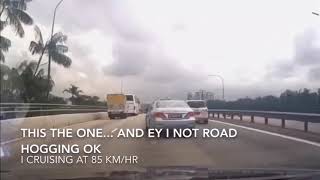 dec2018 stealth unmarked singapore traffic police car  pulling over a bus most prob for speeding [upl. by Emoreg]