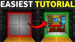 🦅 Minecraft Bedrock 120  EASIEST 2x2 Piston Door Tutorial [upl. by Kursh455]