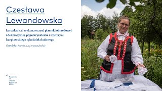 Czesława Lewandowska  laureatka Nagrody im Oskara Kolberga 2020 [upl. by Zingale118]