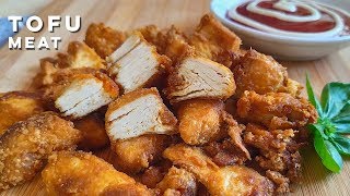 Tofu Meat Recipe  How to make Tofu look and taste like Chicken [upl. by Llennoc859]