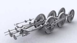 GWR 4 Cylinder Walschaerts Valve Gear Animation [upl. by Euqinotna108]