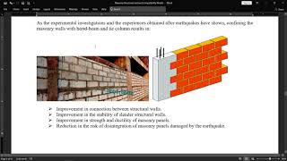 Lecture 4 Masonry as Infill Walls Confined Wall  Masonry Structures   Part 3 [upl. by Yras]