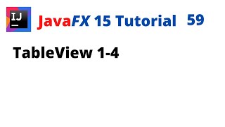 JavaFX 15 Tutorial 59  TableView 14 [upl. by Ahsitauq921]