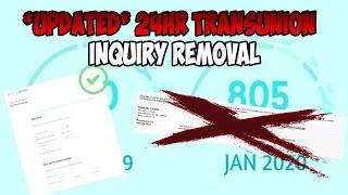 Updated 24hr Transunion Inquiry Removal Step by Step Guide [upl. by Recnal]