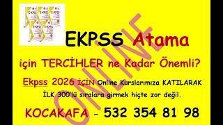 EKPSS atamalarında TRECİHLER NE KADAR ÖNEMLİ EKPSS 2026 ONLİNE kursumuz 1 Ekimde başlıyor [upl. by Steward851]