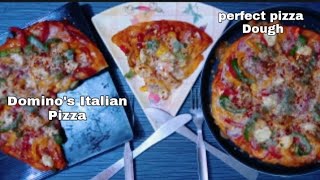 Dominos pizza  Extra loaded italian cheese pizza  Pizza Base recipe  Aishwarya kitchen [upl. by Pollak229]