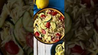 Zucchini Orzo Salad 🥗 summersalad shorts [upl. by Rotsen]