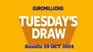 Euromillions Draw Live results 29 October 2024  euromillions live tonight [upl. by Julian857]