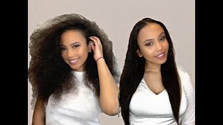 Straight Hair WITHOUT Heat  Curly to Straight  Detri [upl. by Kendre]