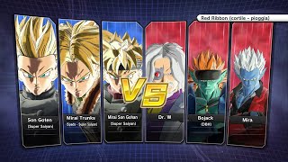 XV2 PC Mirai Gohan TP SSJMirai Trunks TP SSJGoten TP SSJ vs Dr Willow DBHBojack DBHMira DBH [upl. by Akimahc]