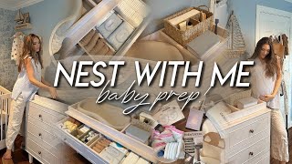 NEST WITH ME FOR BABY  nursery dresser organization baby gear assembly sterilizing amp baby prep [upl. by Isaiah606]