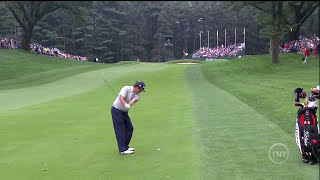 Jason Dufner with the Incredible HoleOut Eagle from the Fairway  2013 PGA Championship [upl. by Elhsa]