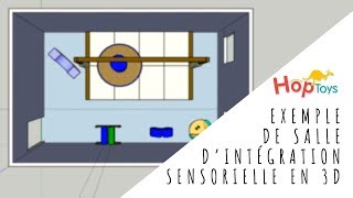 Salle d’intégration sensorielle  Exemple de modélisation 3D [upl. by Aihsitan556]